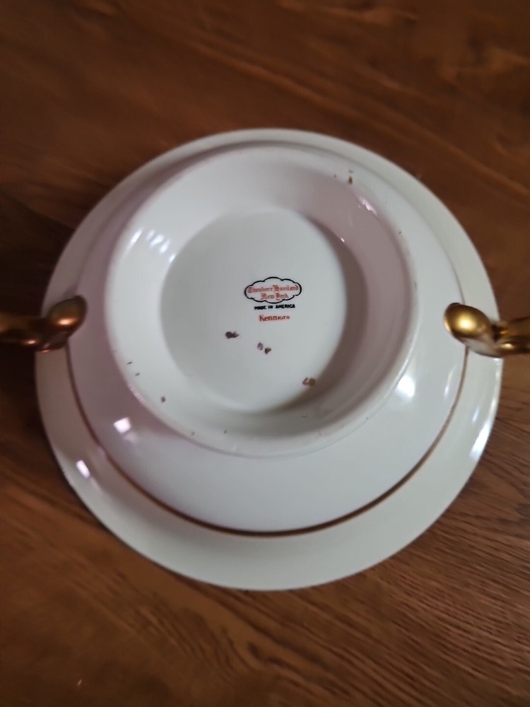 Haviland covered dish Kenmore Pink Flowers
