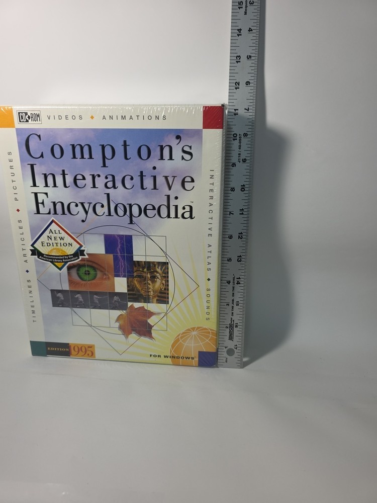 New SEALED 1995 EDITION COMPTON'S INTERACTIVE ENCYCLOPEDIA PC BIG BOX