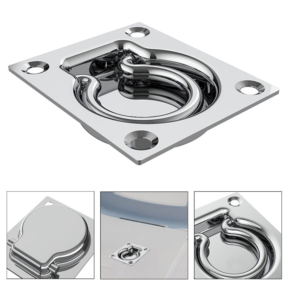 Boat Hatch Recessed Pull Handle Floor Rope Tie-down Flush Lifting Ring Pull