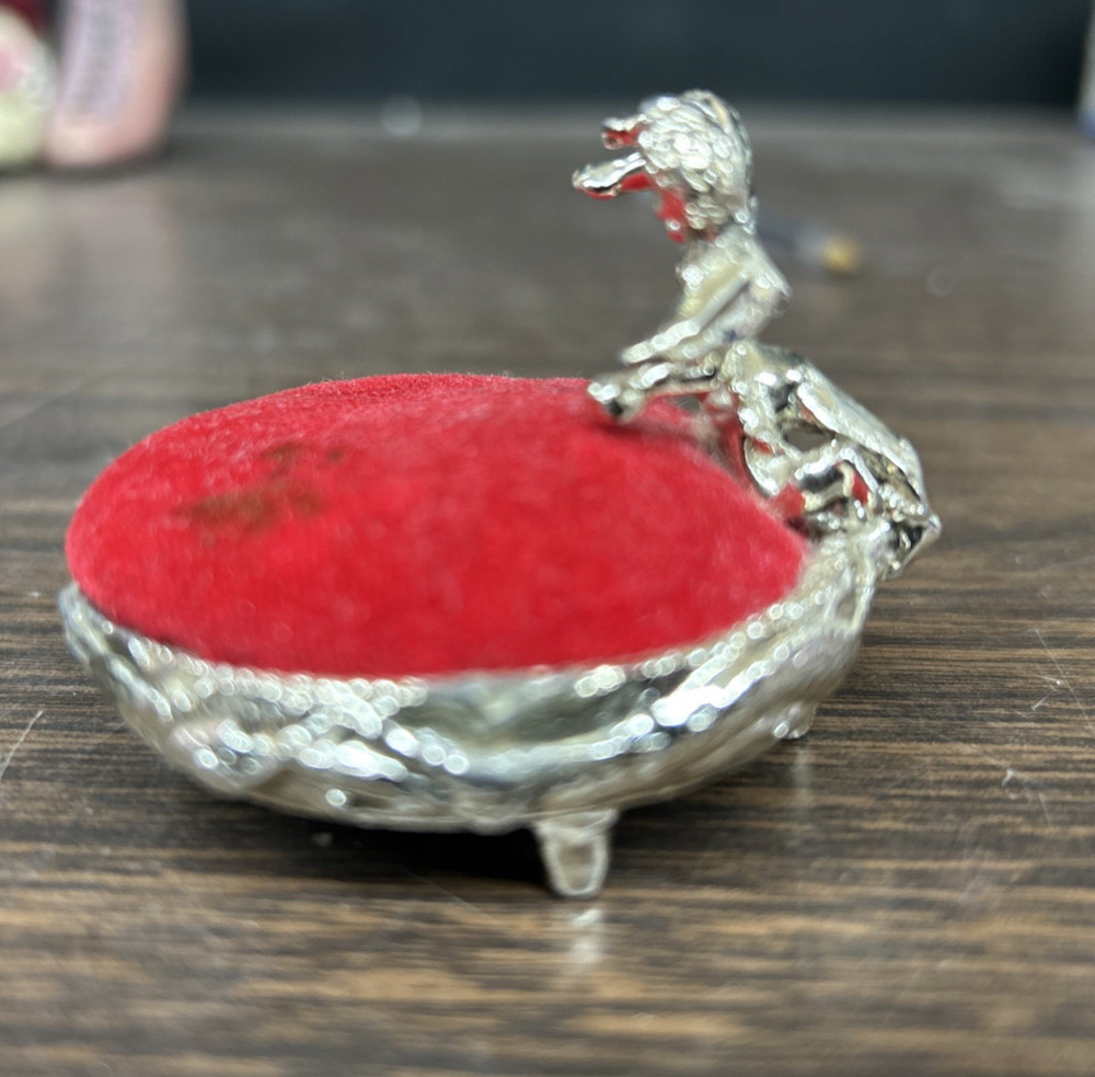 Cherub Pin Cushion Red Velvet