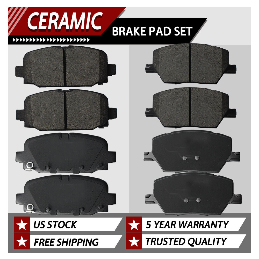 Front Rear Disc Ceramic Brake Pads For 2018-2022 Jeep Compass