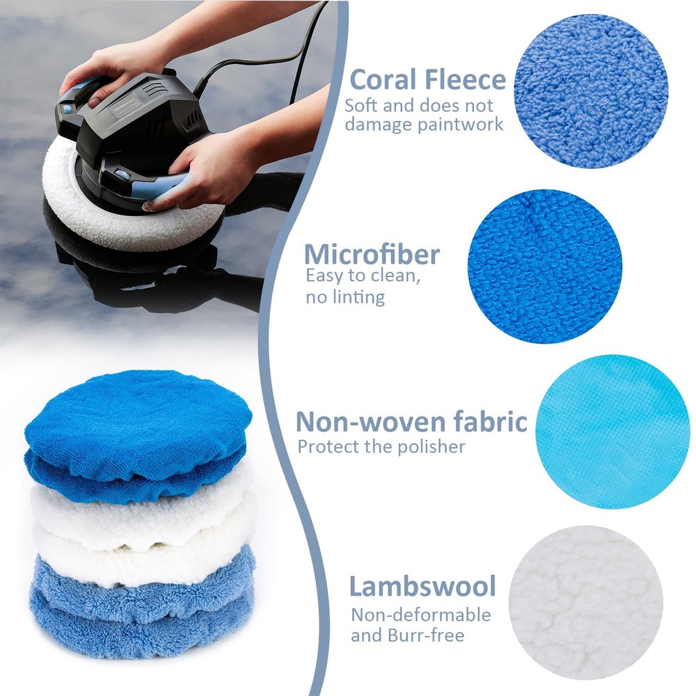 THINKWORK 20 Pcs Car Polishing Pad, Buffing Pad for 20