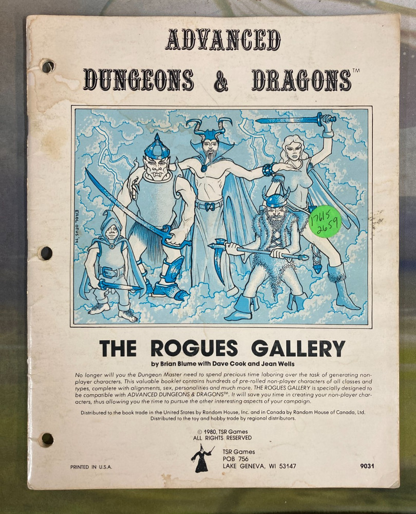 Advanced Dungeons & Dragons D&D The Rogues Gallery