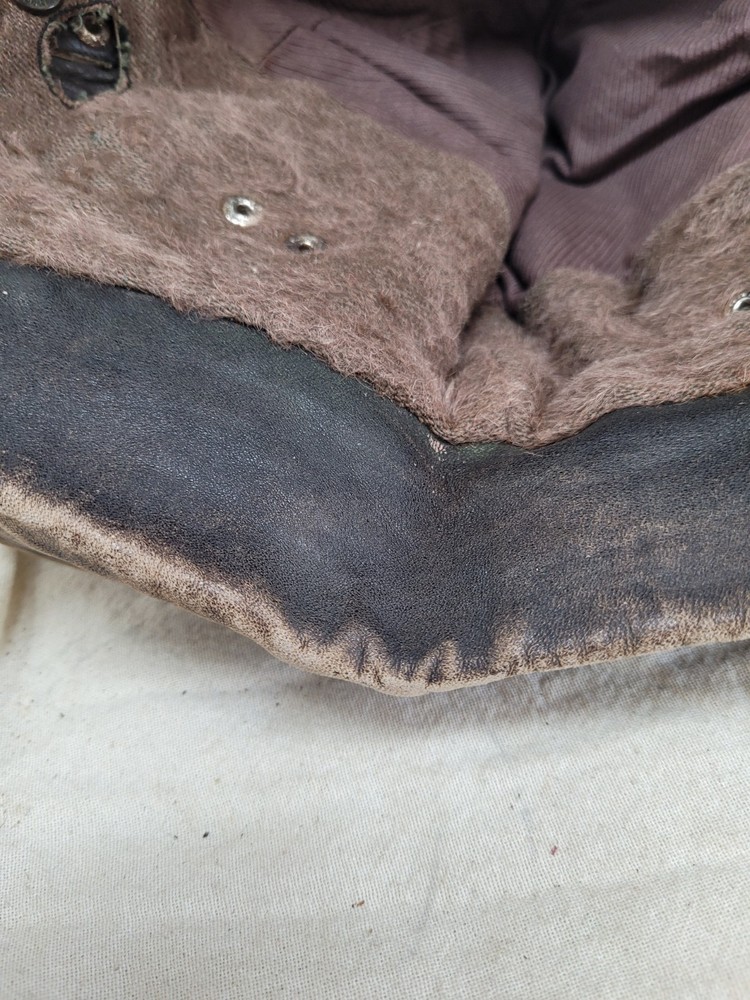 Ww11 Era Aviation Hat Brown Leather