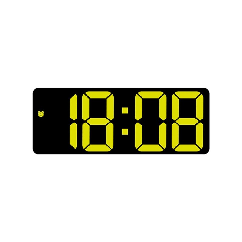 Large Screen Digital Alarm Clock with Date Temperature Display for Bedroom