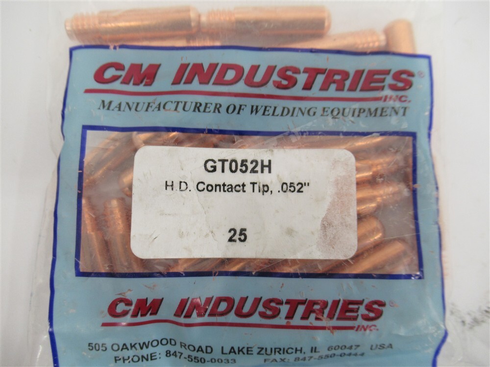 CM Industries GT052H , .052" Contact Tips (PK 25)