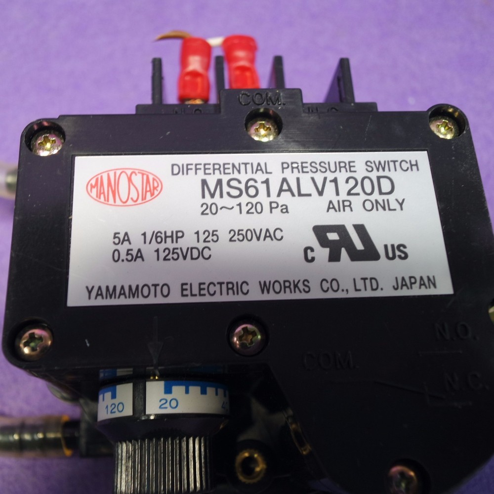 YAMAMOTO MS61ALV120D Differential Pressure Switch, USED