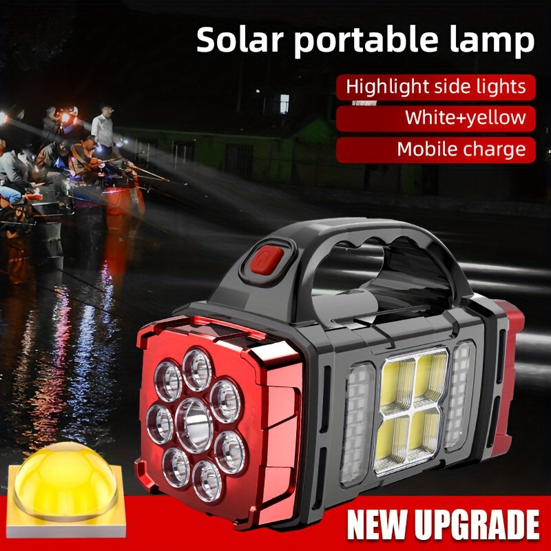 Portable Rechargeable Solar LED Flashlight 150 Lumens
