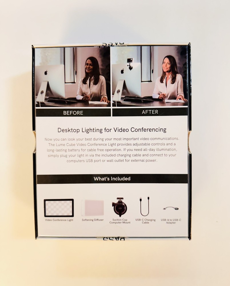 Lume Cube Video Conference Light For Desktop & Laptops Adjustable Temp Lighting