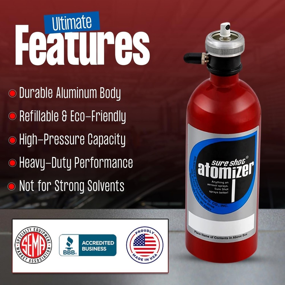 Versatile Non-Aerosol Aluminum Sprayer with Adjustable Nozzle – 1 Quart Capacity
