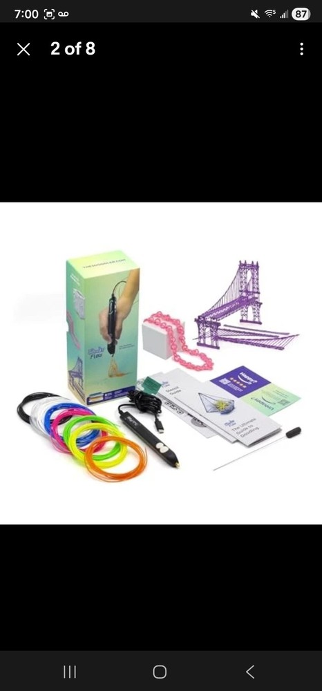 New Sealed 3Doodler Flow 3D Printing Pen Kit, Plus 20 Refill Spools New