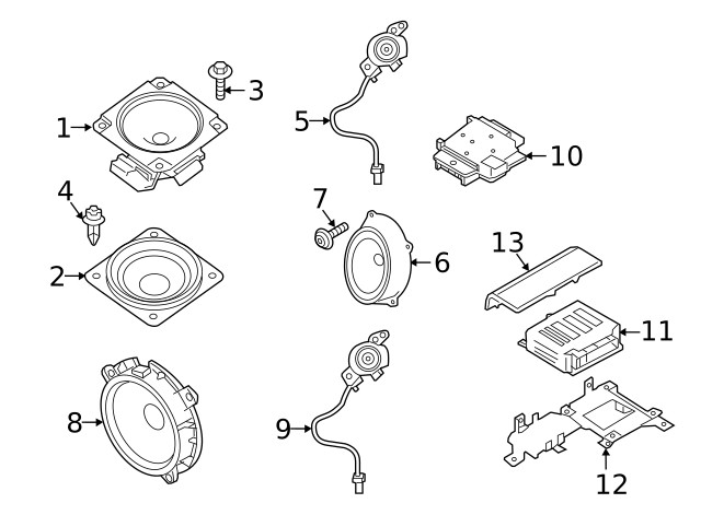 Genuine Nissan Front Dr Speaker 28157-EZ00A