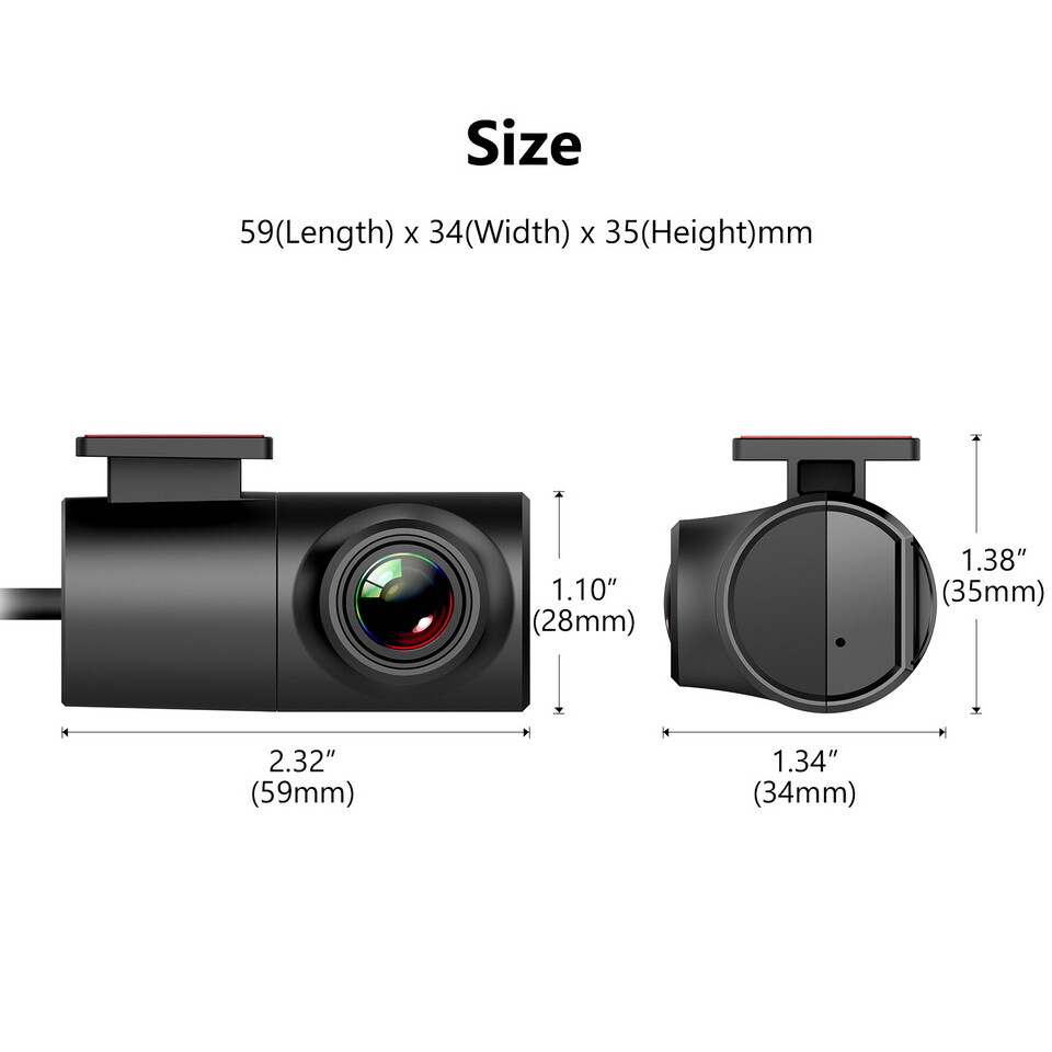 Front Dust Proof Durable USB Dash Camera Wide angle DVR for Eonon Car Stereo I