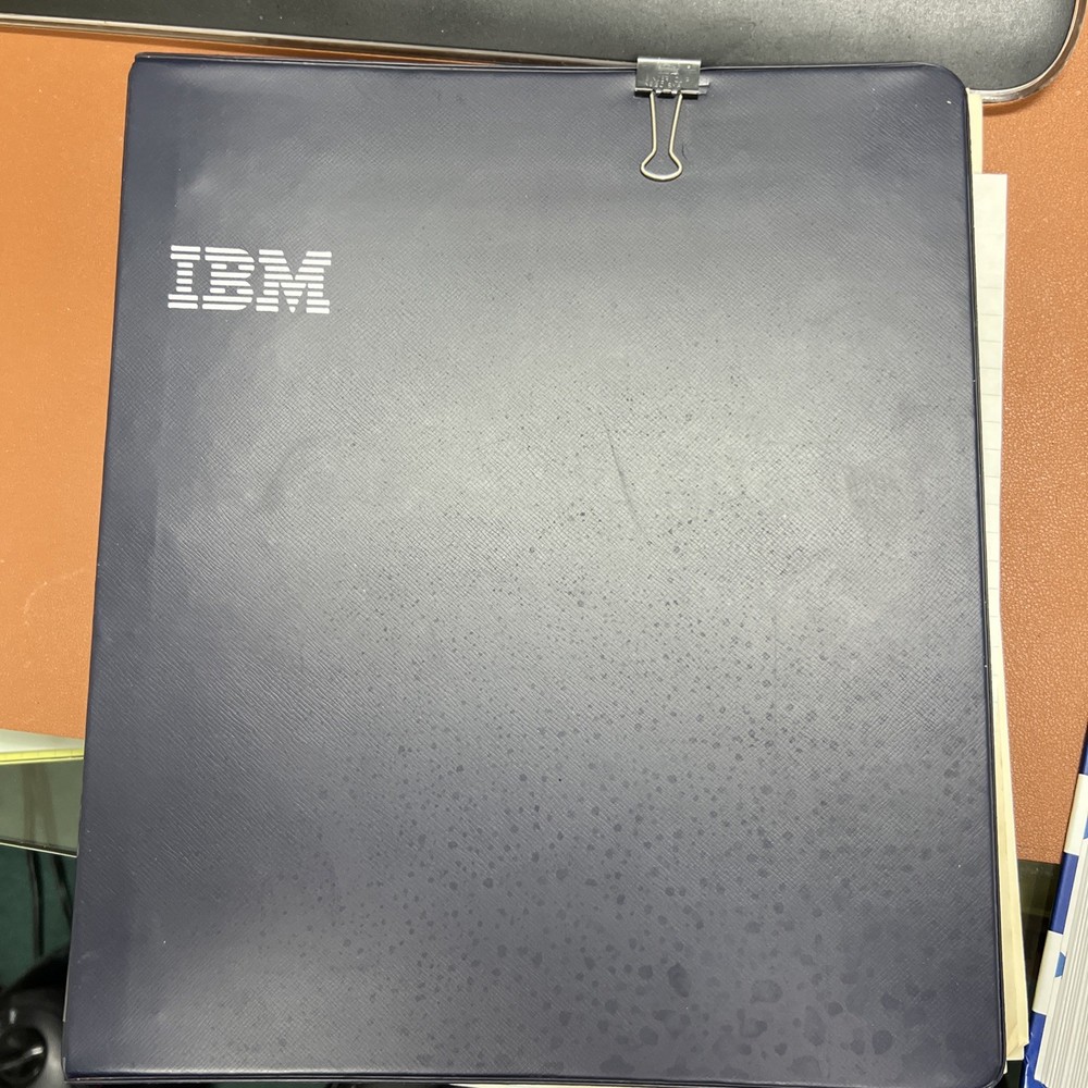 1976 IBM Era Mainframe BASIC Course Binder With Handwritten Notes