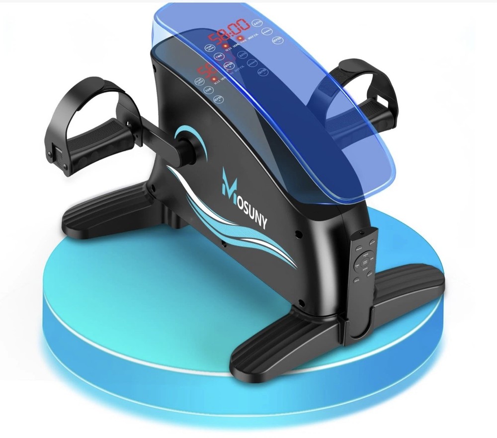 Electric Pedal Exerciser Mini Under Desk Exercise Bike Adjustable Speed