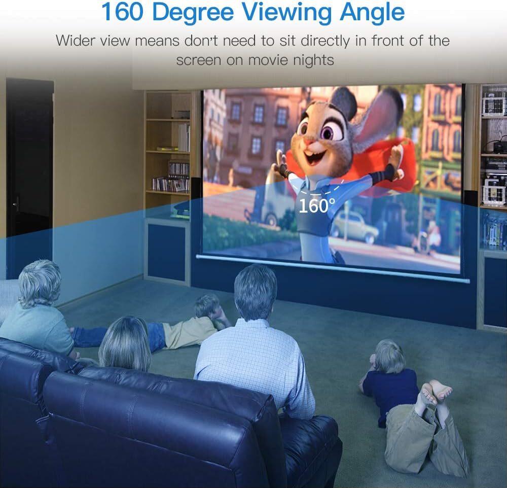 120 Inch Motorized Automatic Projector Screen Remote Control 4:3 Aspect Ratio