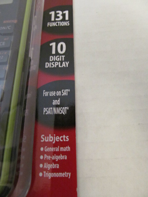 Sharp EL-501XB-GR Scientific Calculator, 131 Functions, 10 Digit, SAT, PSAT