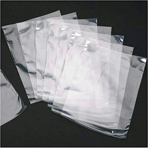 100 - PLASTIC CLEAR FLAT POLY BAGS Flat Open Top Apparel Packaging Packing Bag