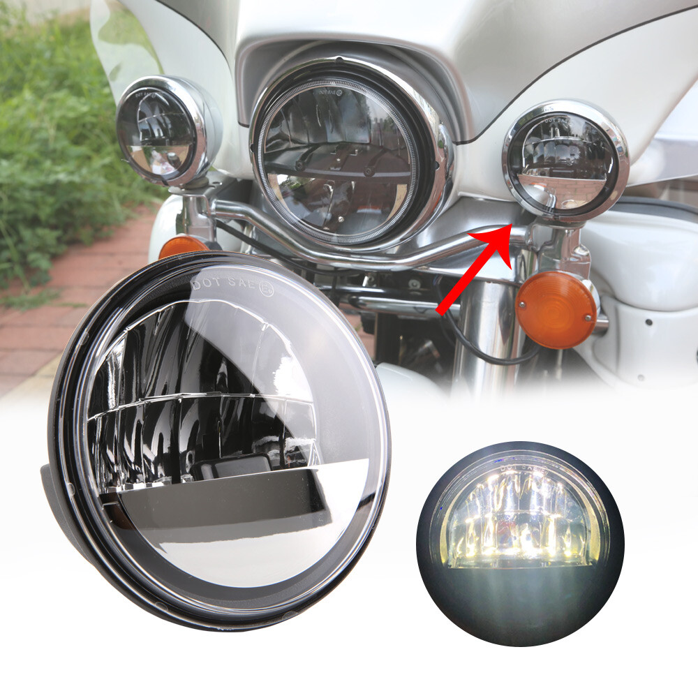 For Harley Davidson Electra Glide Ultra Classic 7" LED Headlight + Passing Light