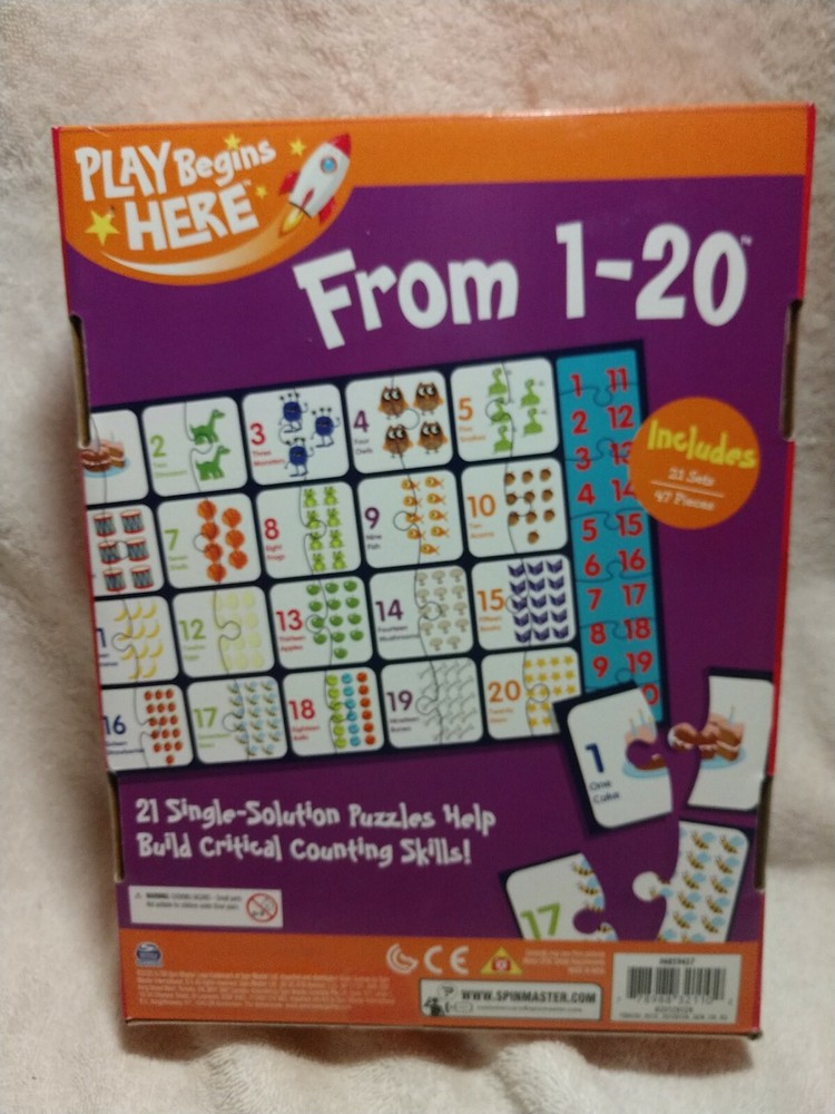 From 1-20 Learning Numbers Puzzle Game (New)