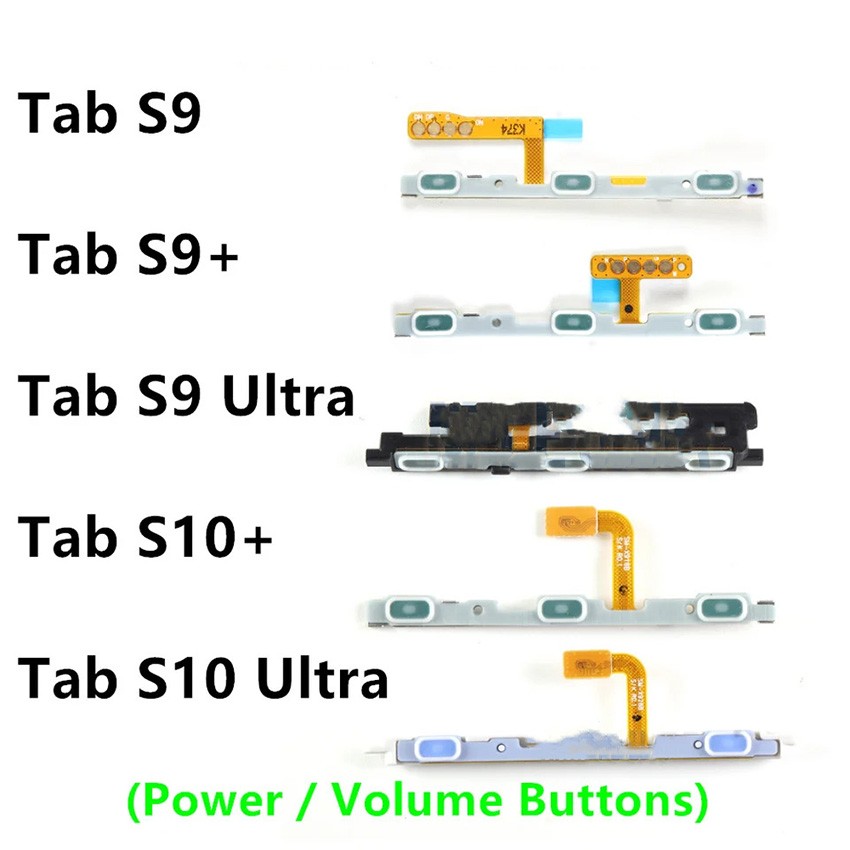 Side Volume Power-On Button Cable For Samsung Galaxy Tab S9/S10Ultra/S10+/S9Plus