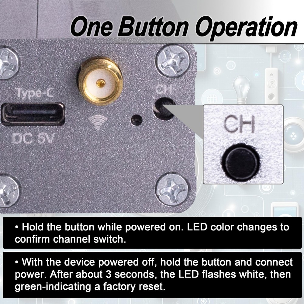 2.4G Wireless DMX Controller,Compact Transceiver with Wi-Fi/Bluetooth Connect...
