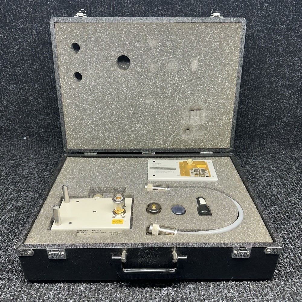 Agilent HP 43961A RF Impedance Test Kit with Case - UNTESTED, Complete Kit