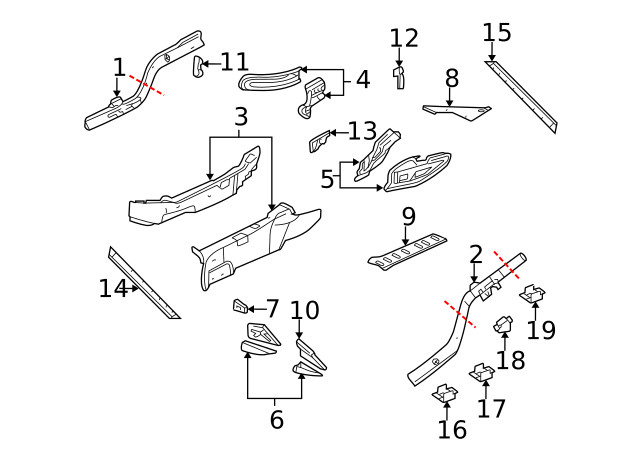 Genuine GM Front Driver Side Crossmember Bracket 10257865