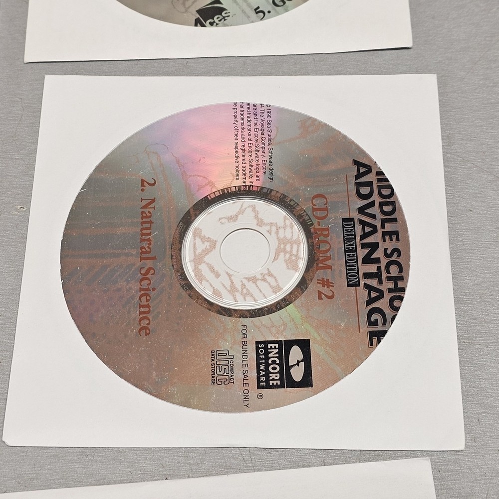 Middle School Advantage Deluxe Edition Educational CD-ROM Lot Complete