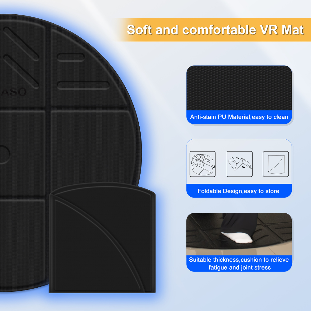 VR Mat- Foldable for Meta Quest 3/3S/2, HTC Vive PSVR2 Vision Pro Valve Index
