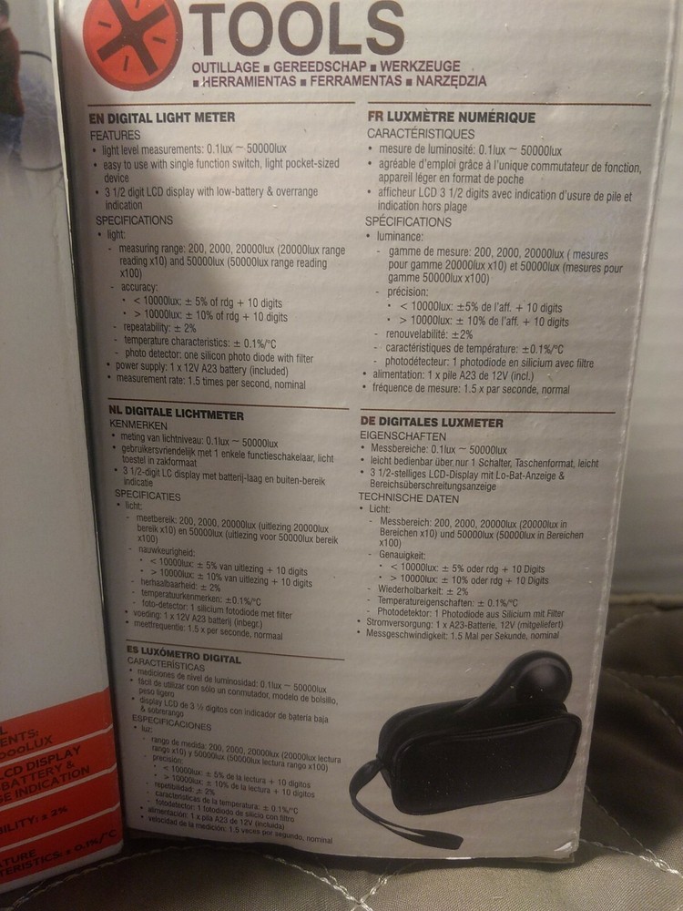 Velleman DVM1300 DIGITAL LIGHT METER