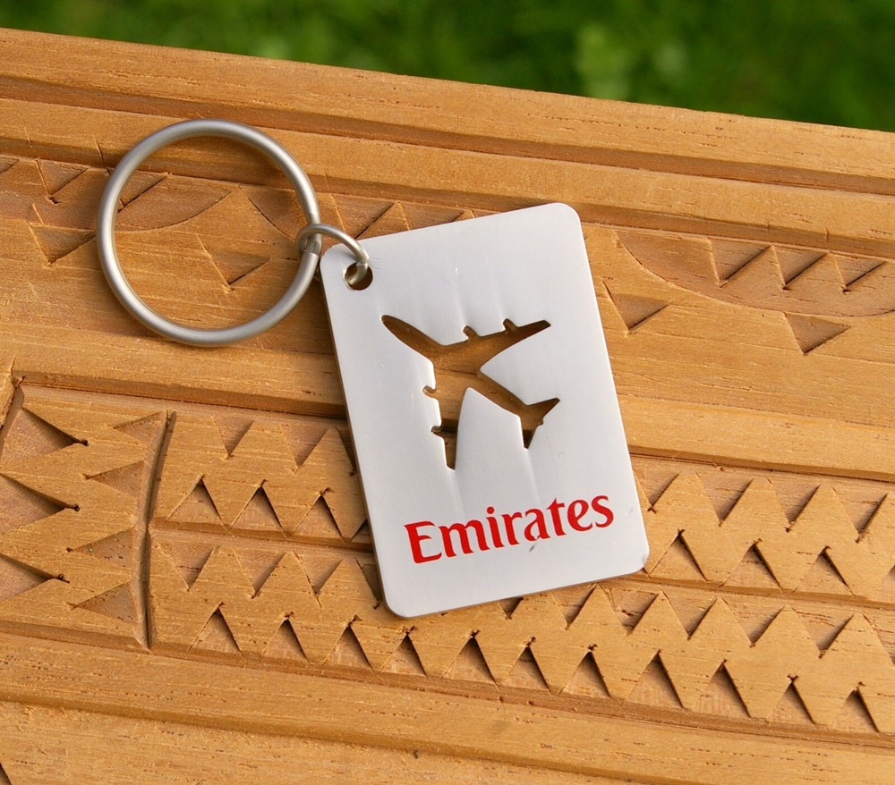 Emirates Airline Airplane Metal Keychain