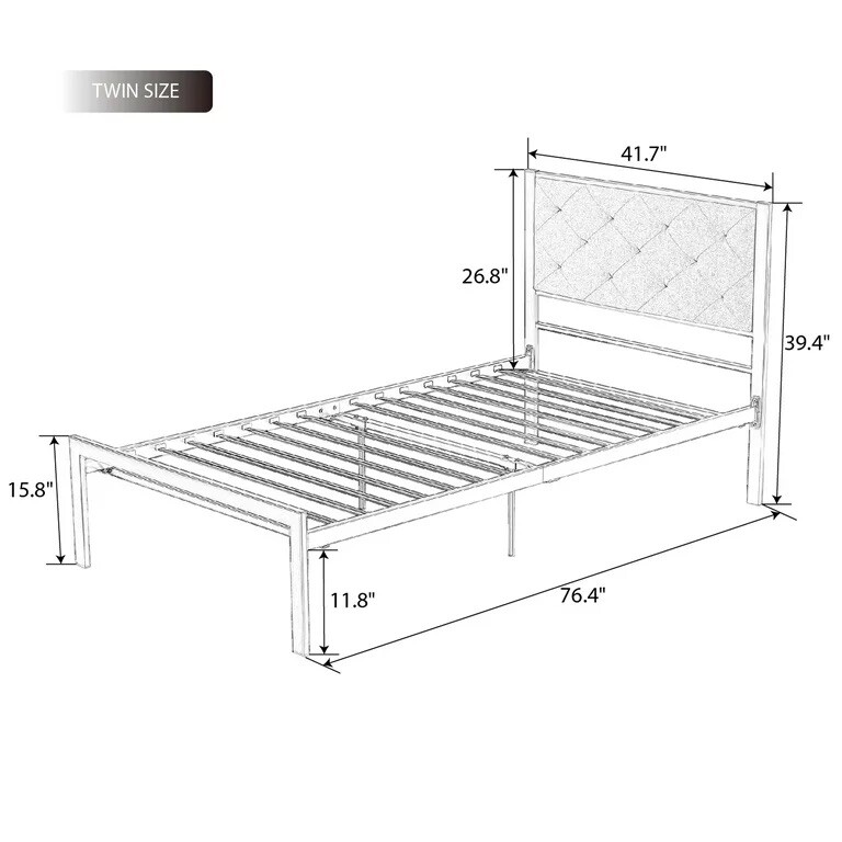 twin size metal bed frame