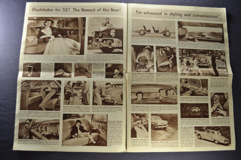 1952 Studebaker Brochure Commander Champion Starliner Excellent Original 52