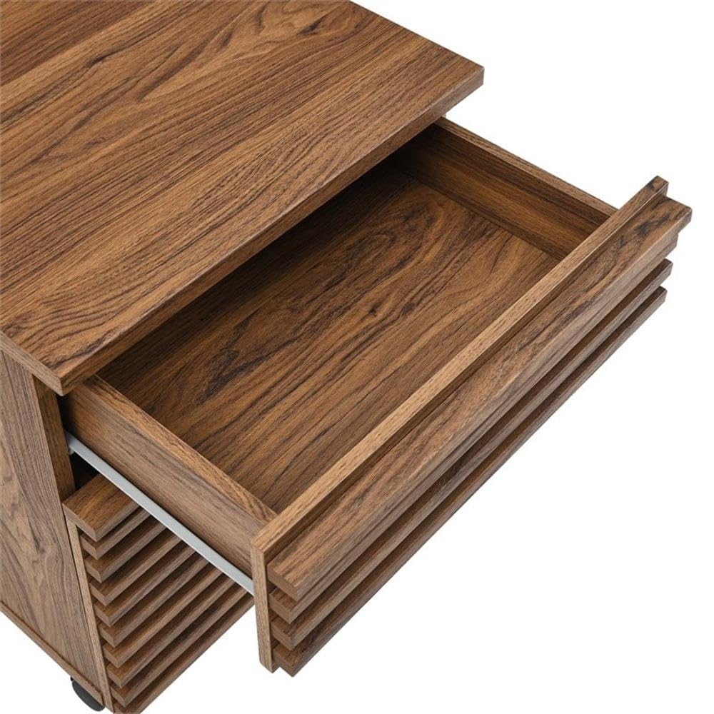 Modway EEI-5704-WAL Render Wood File Cabinet, Walnut