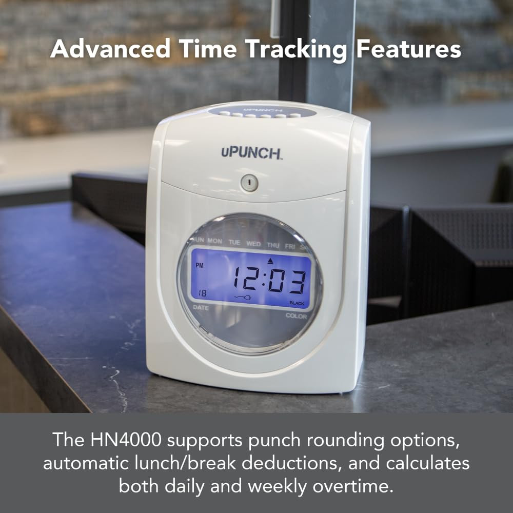HN4500 Advanced Calculating Time Clock Bundle for Small Business: Complete Emplo