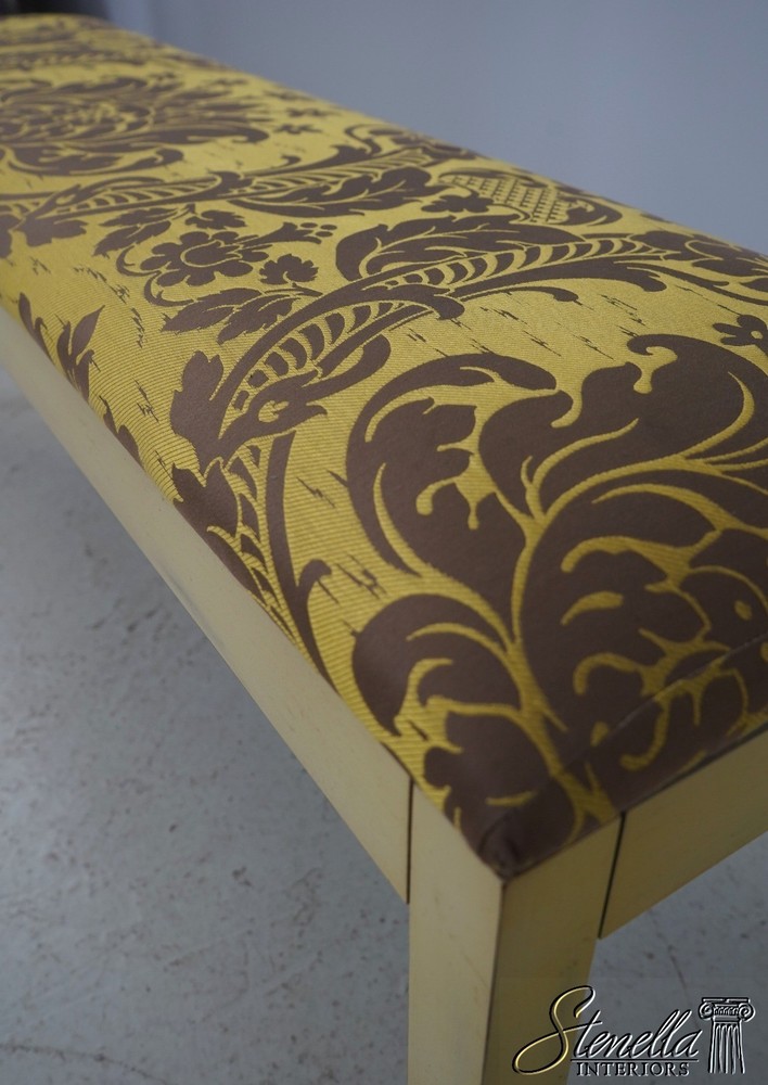 L72017: HENKEL HARRIS Paint Frame Upholstered Window Bench
