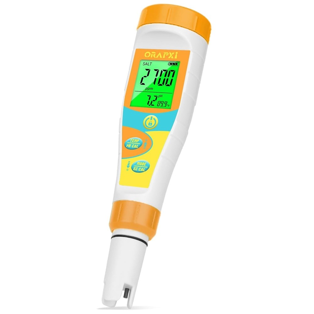 Digital pH & Salinity Meter for Saltwater Aquariums and Pools - Simultaneous ...