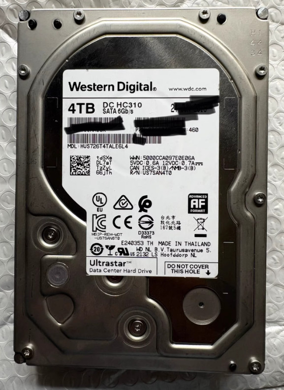 1pcs WD 4T hard disk