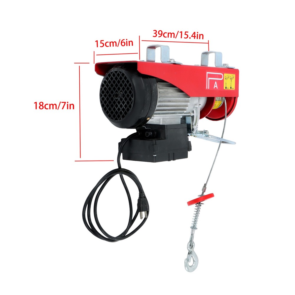 880lbs Automatic Lift Electric Hoist with 328ft Wireless Remote Control 110V