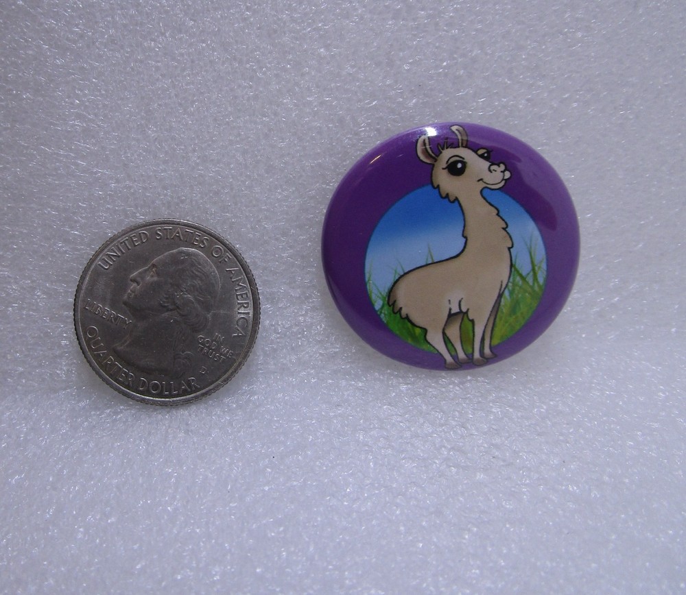 Llama Button Pin