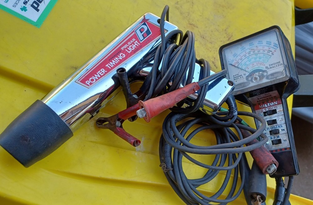 Vintage Peerless Timing Light & Milton Dwell Meter
