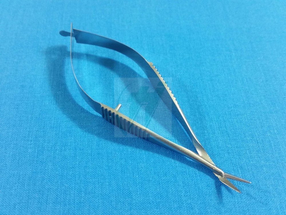 PREMIUM QUALITY PACIVATED VANNAS MICRO SURGICAL SCISSORS ANGLED FORWARD 3"