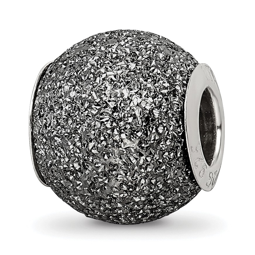 Silver Reflections Grey Laser Cut Bead QRS2294