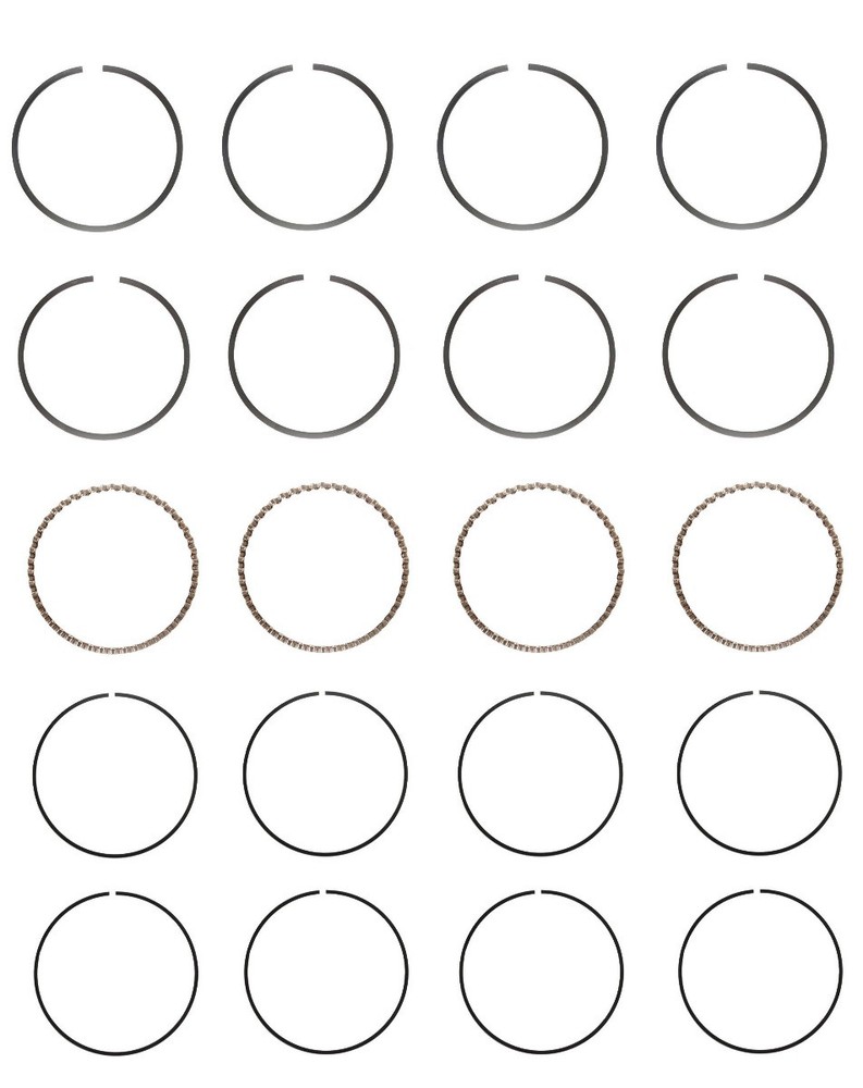 EngineTech Piston Ring Set for 1 Engine Standard Size Standard Size  Direct Fit