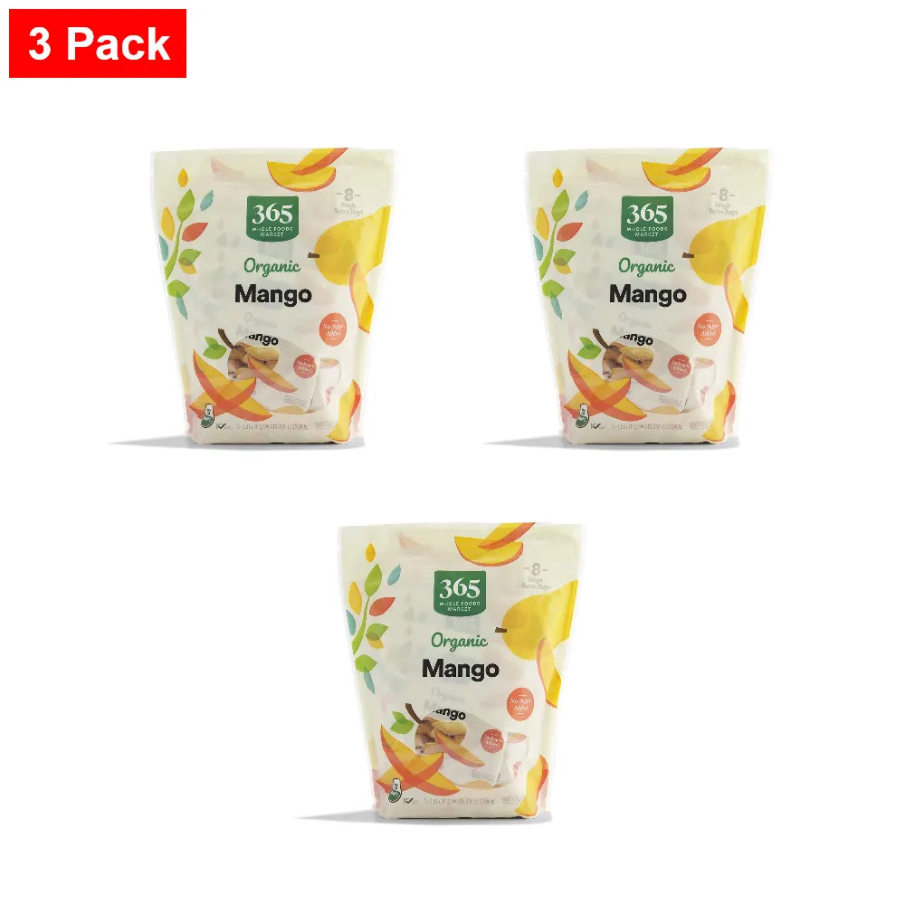 365 By WFM, Organic Mango 8 Pack, 12 Ounce - 3 Pack