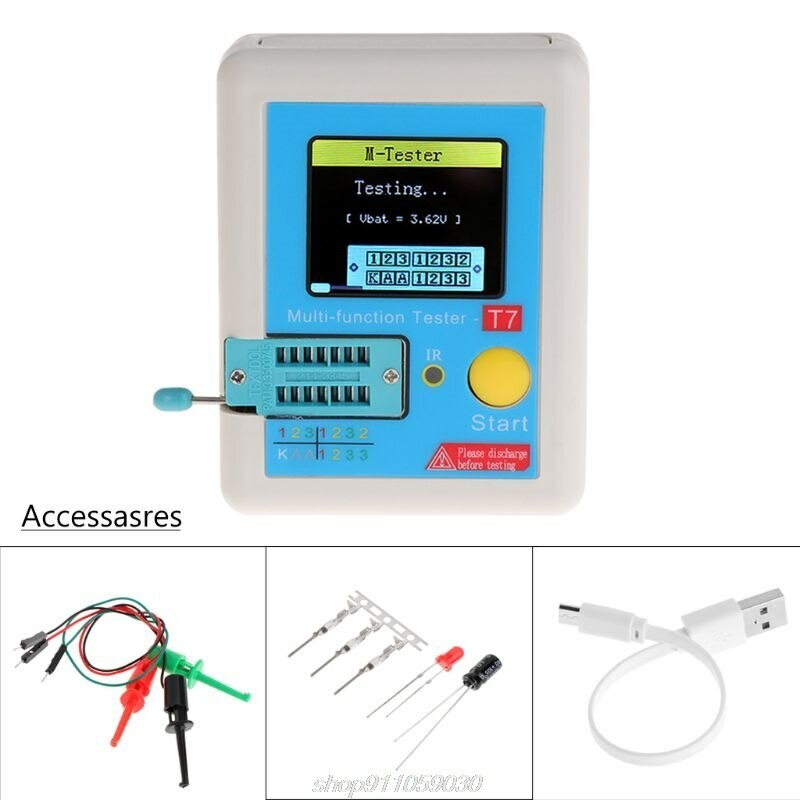 LCR-T7 Transistor Tester TFT Diode Triode Capacitance Meter LCR ESR Meter J25 21