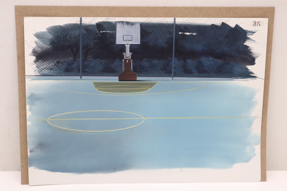 Original Hand Painted Animation Production Background (232-29)