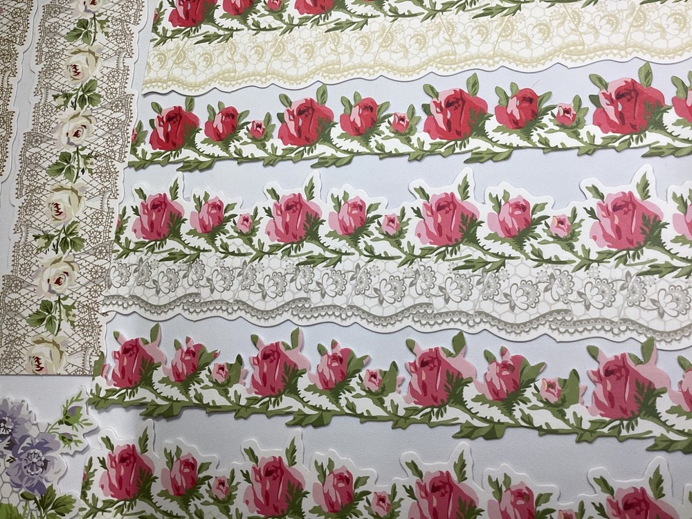 Anna Griffin Lace Border Stickers 12" 24 Pieces