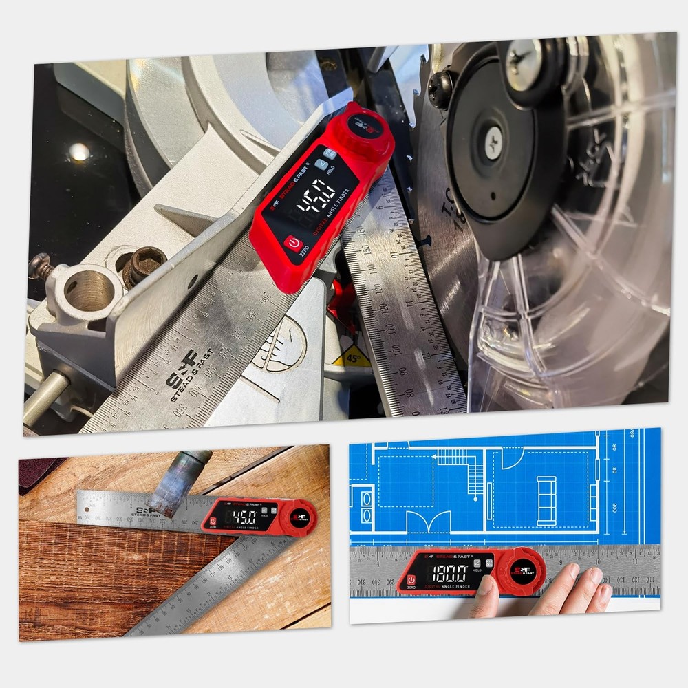 Digital Angle Finder Tool 7 Inch / 200 mm, Miter Saw Protractor for Compound ...